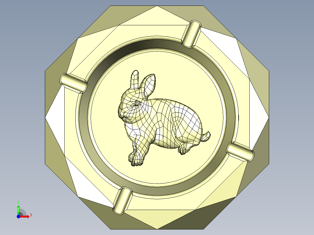 烟灰缸前视图