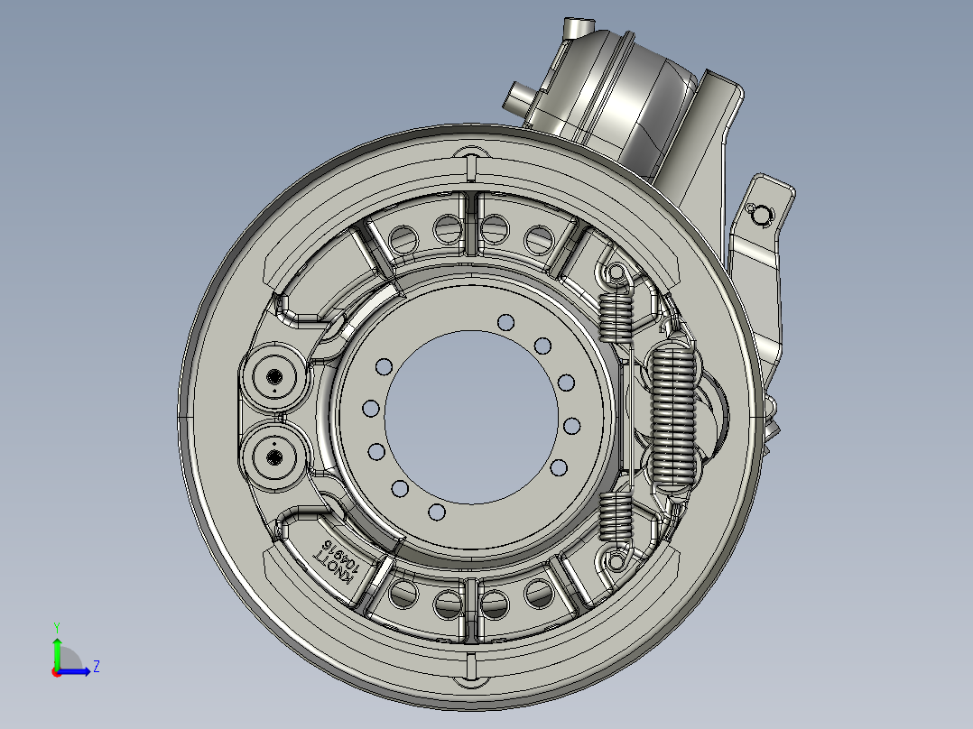 左制动器左视图