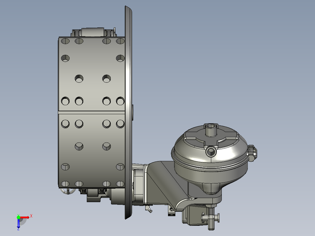 左制动器俯视图