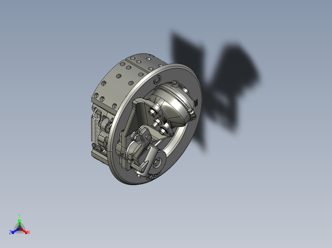 左制动器正等轴测图