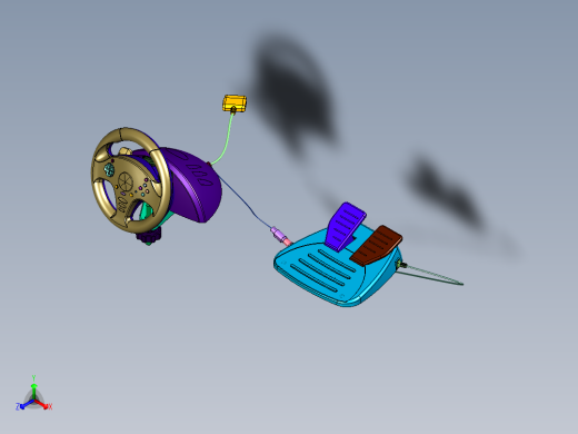 赛车方向盘游戏手柄控制器