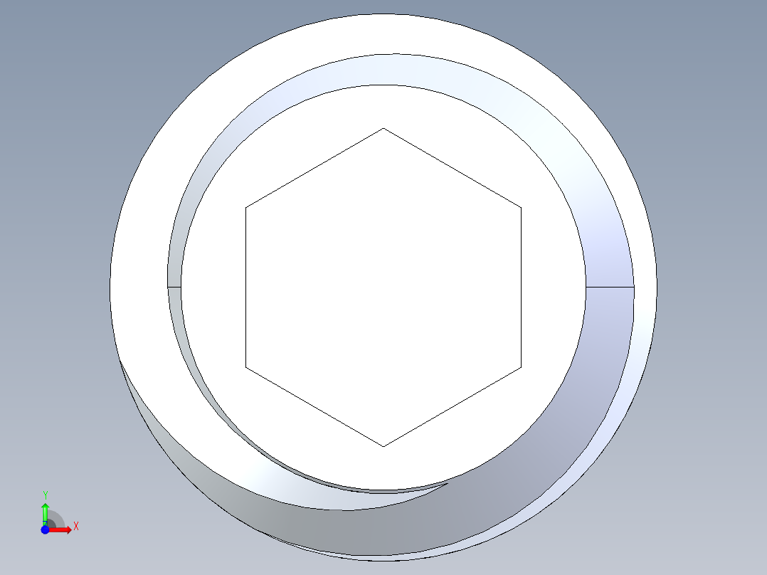 UNC 平头紧定螺钉-UNC SET SCREW 0.250 x0.375.STEP前视图