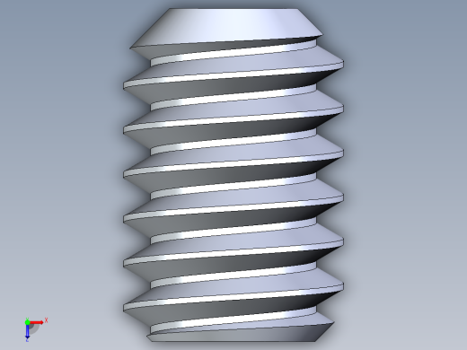 UNC 平头紧定螺钉-UNC SET SCREW 0.250 x0.375.STEP俯视缩略图