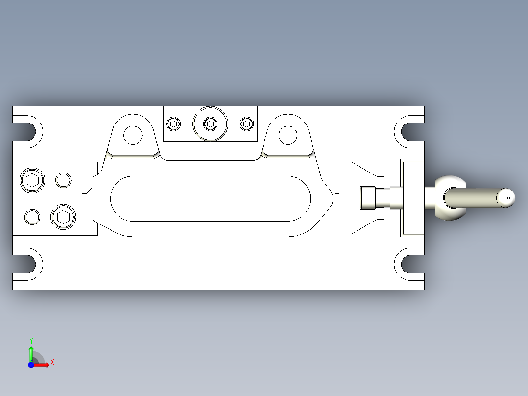 张紧轮支架3-铣35和28面【下端面C面】【带三维】夹具资料+CAD+完整工序卡+工艺过程卡+说明书前视图