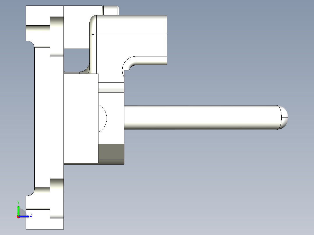 张紧轮支架3-铣35和28面【下端面C面】【带三维】夹具资料+CAD+完整工序卡+工艺过程卡+说明书左视图