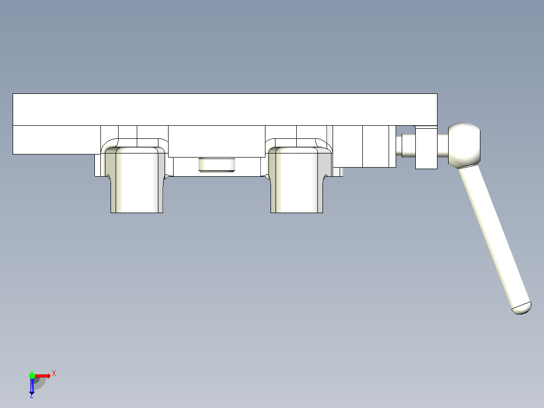 张紧轮支架3-铣35和28面【下端面C面】【带三维】夹具资料+CAD+完整工序卡+工艺过程卡+说明书俯视图