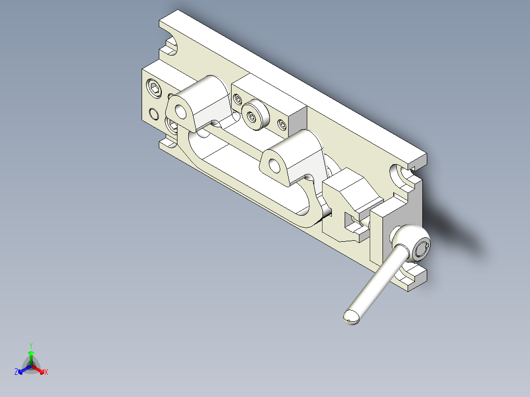 张紧轮支架3-铣35和28面【下端面C面】【带三维】夹具资料+CAD+完整工序卡+工艺过程卡+说明书正等轴测图