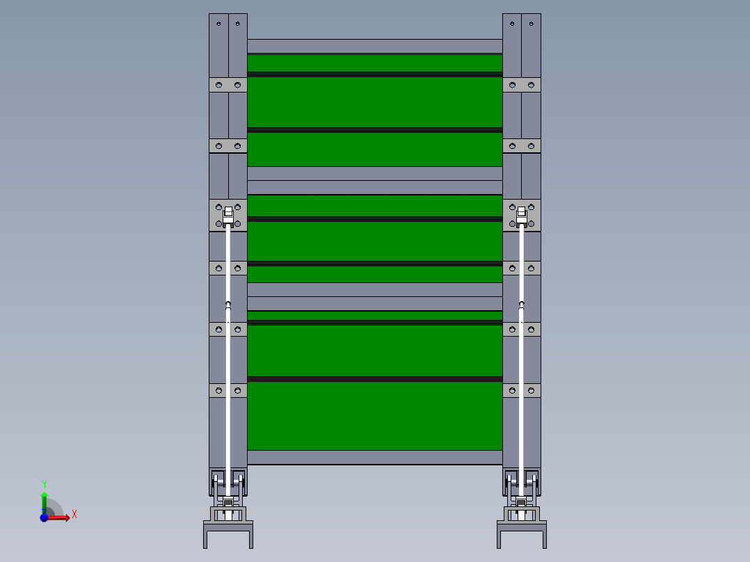 河岸防汛挡板设计前视图