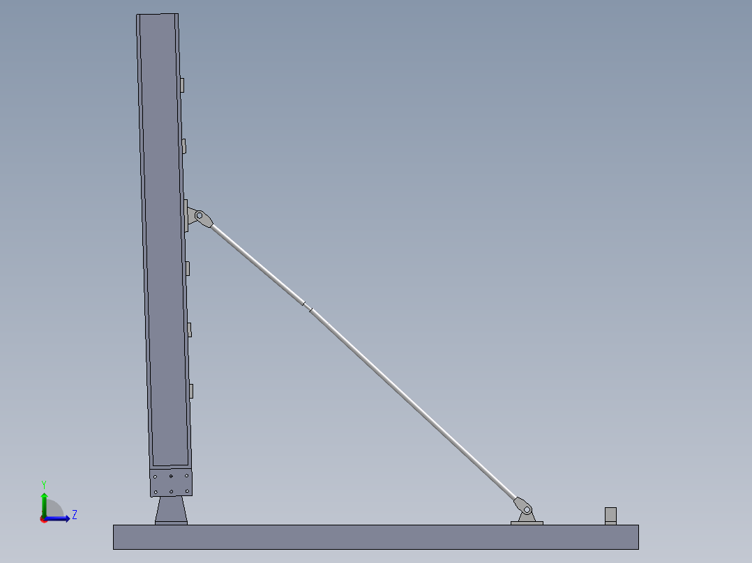 河岸防汛挡板设计左视图