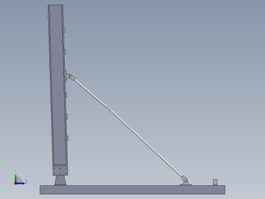 河岸防汛挡板设计左视缩略图
