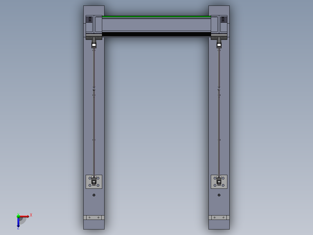 河岸防汛挡板设计俯视图