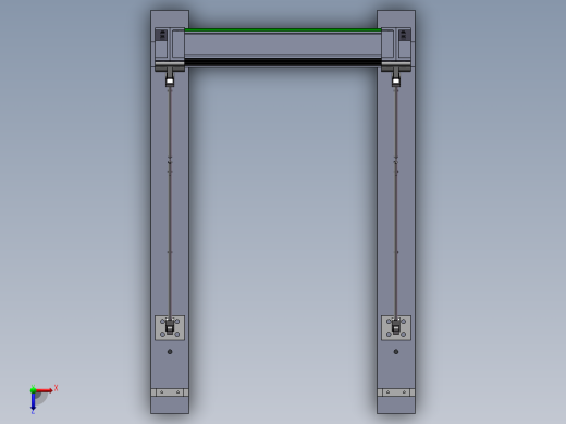 河岸防汛挡板设计俯视缩略图