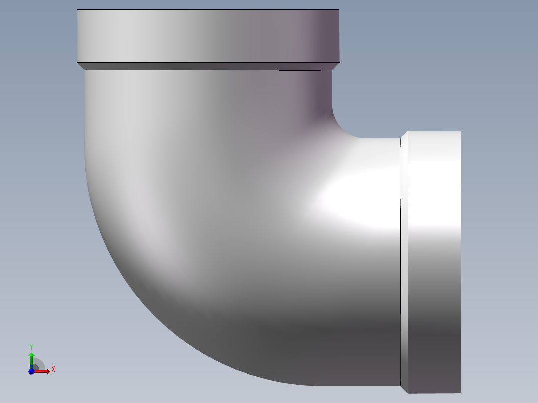 弯头-90°等径 DN25前视图