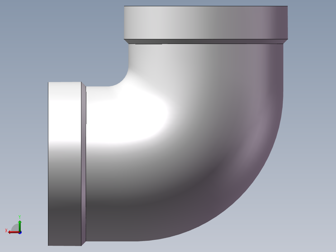弯头-90°等径 DN25后视图