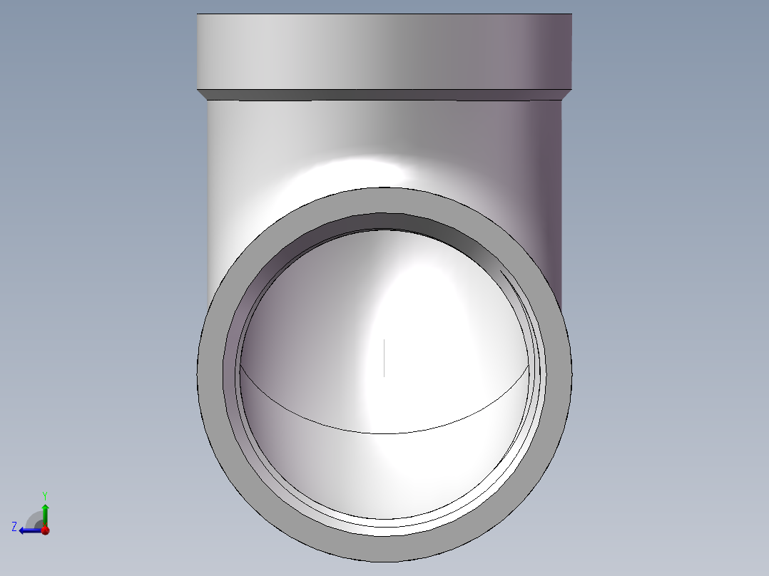 弯头-90°等径 DN25右视图