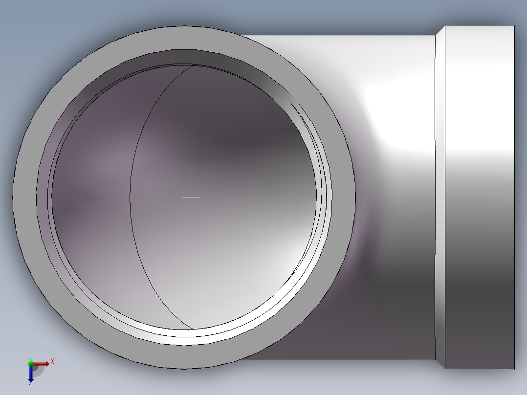 弯头-90°等径 DN25俯视图