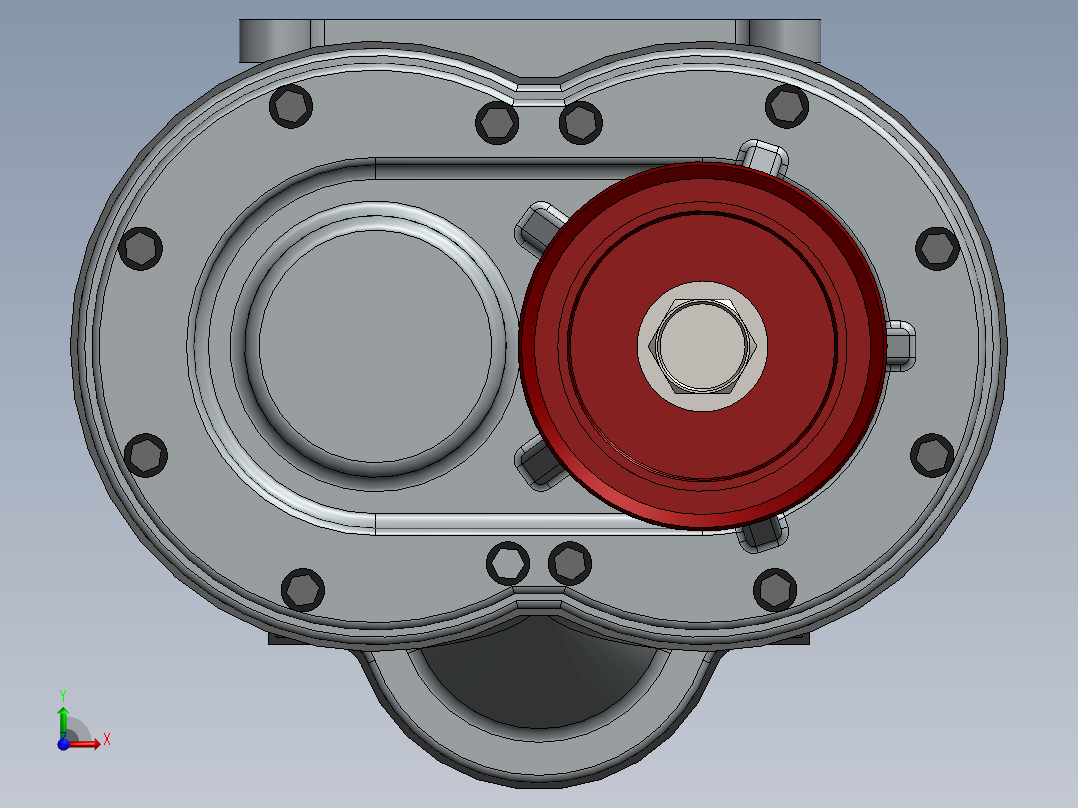 螺杆空气压缩机三维建模图纸前视图