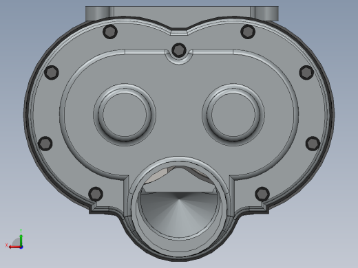 螺杆空气压缩机三维建模图纸后视缩略图