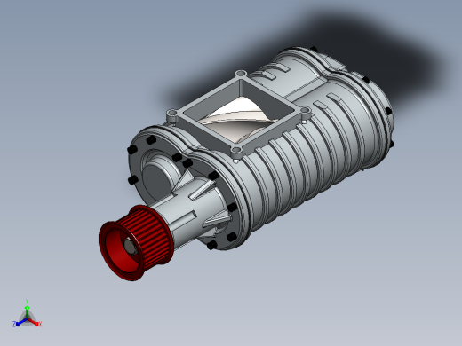 螺杆空气压缩机三维建模图纸正等轴测缩略图