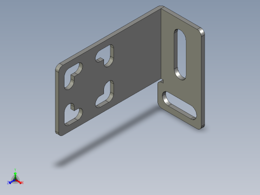 基恩士FU-15bracket_kc图纸模型主视缩略图