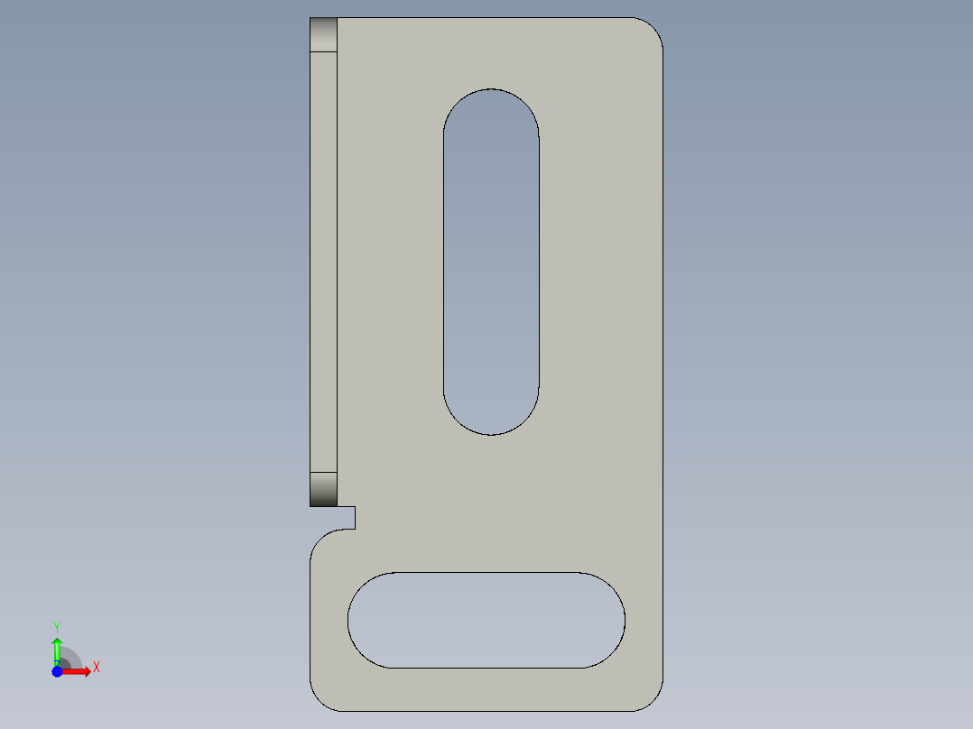 基恩士FU-15bracket_kc图纸模型前视图