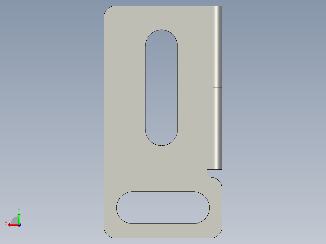 基恩士FU-15bracket_kc图纸模型后视图