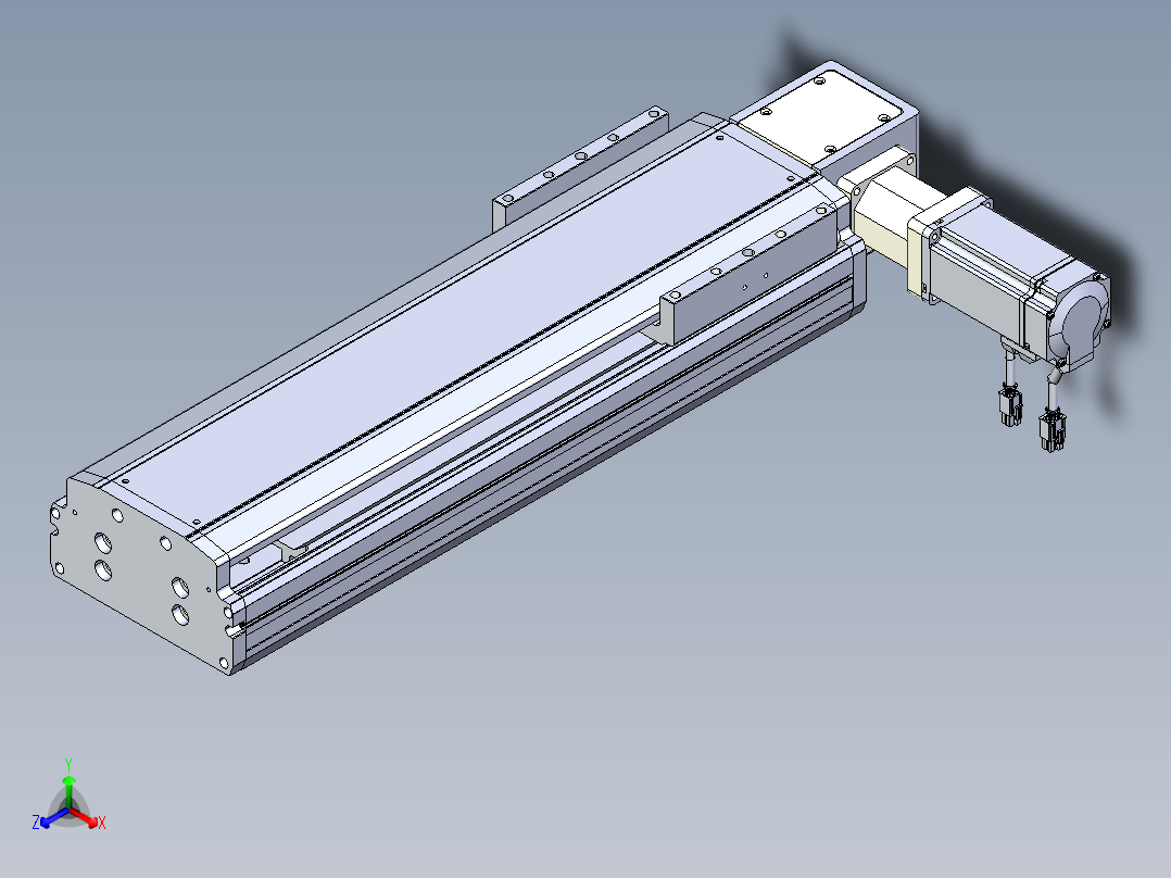 东锦同步带传动-直线滑台模组DH170B-L150-S300-BL-P400W-C3正等轴测图