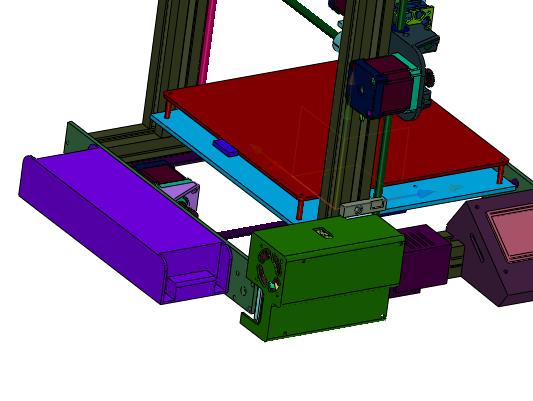 滚珠导轨单喷头三维打印机