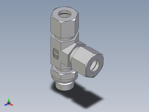 卡套式工业通用硬管接头EO_Adjustable_locknut_run_tee_LEE10LMORCF