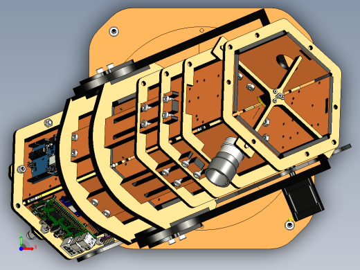 自制拼接的可旋转跟踪天文望远镜前视缩略图