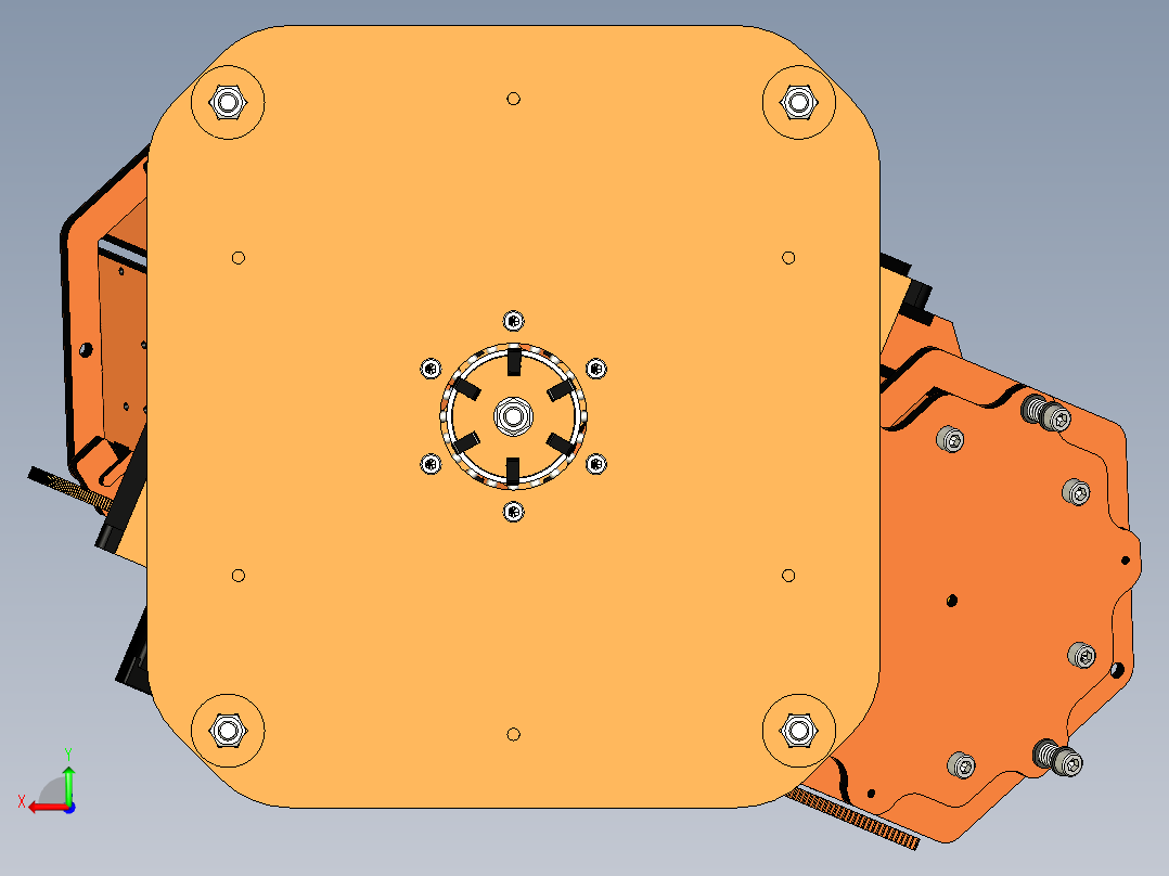 自制拼接的可旋转跟踪天文望远镜后视图