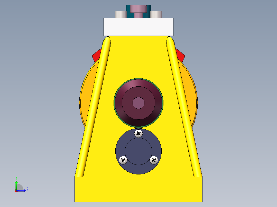KCSJ-07扇形板回转分度钻床夹具三维SW模型左视图