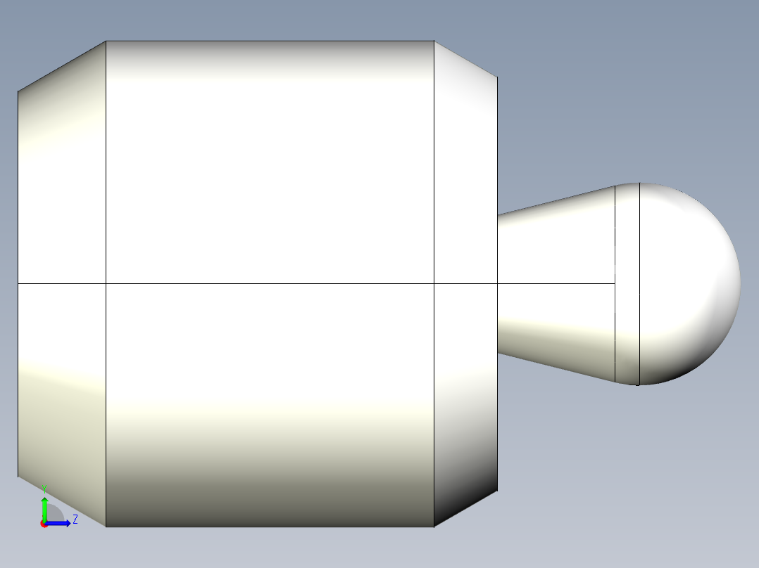 側向式定位柱(鋼材梢、有膠封)2215-3D多系列多零件图纸模型左视图