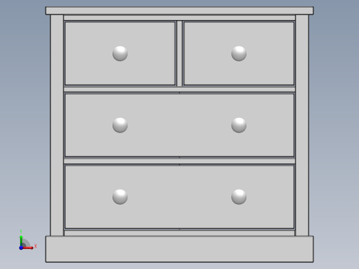 抽屉柜前视缩略图