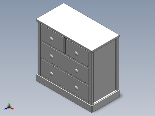 抽屉柜正等轴测缩略图