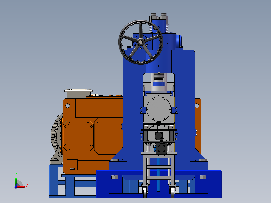 轧机装配体前视图
