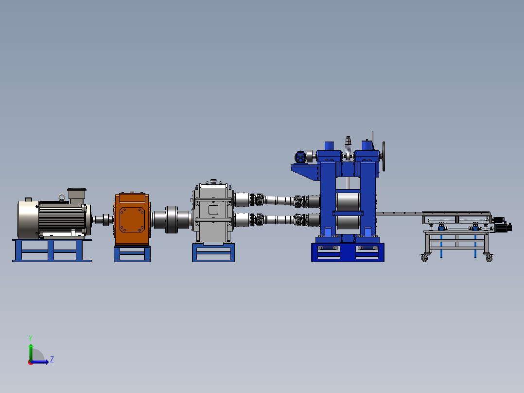 轧机装配体左视图
