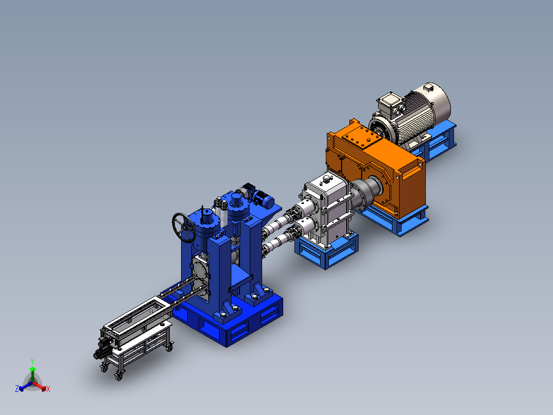 轧机装配体正等轴测图