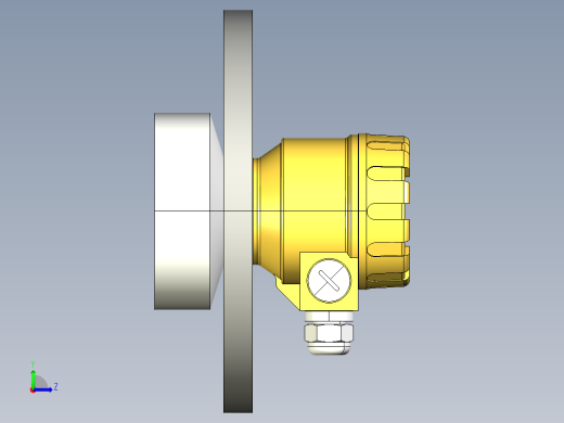 超声波设备L-TRANSMITTER-RANGE-15m-49.2ft-PVDF-BODY-4-20mA-2-WIRE-HART-ATEX-ANSI-FLANGE-5in左视缩略图