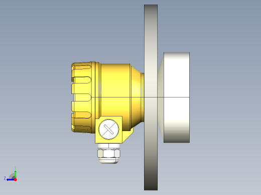 超声波设备L-TRANSMITTER-RANGE-15m-49.2ft-PVDF-BODY-4-20mA-2-WIRE-HART-ATEX-ANSI-FLANGE-5in右视缩略图