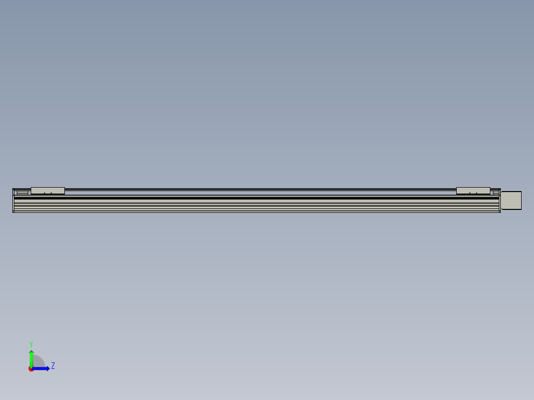 直线模组WG-LHB12-S1350-L(B)设计图纸左视图