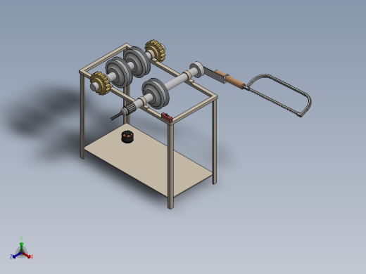 多功能切割机简易机构正等轴测缩略图