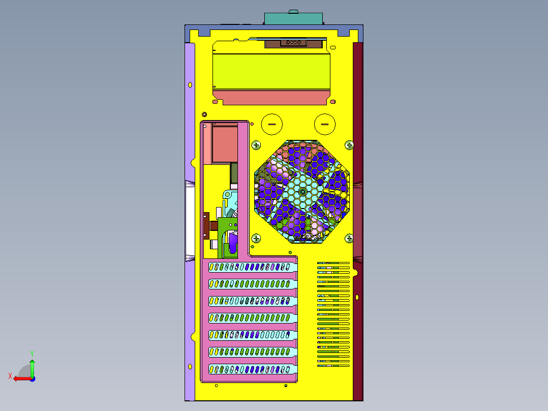 高端市场联力PC-K7B机箱后视图