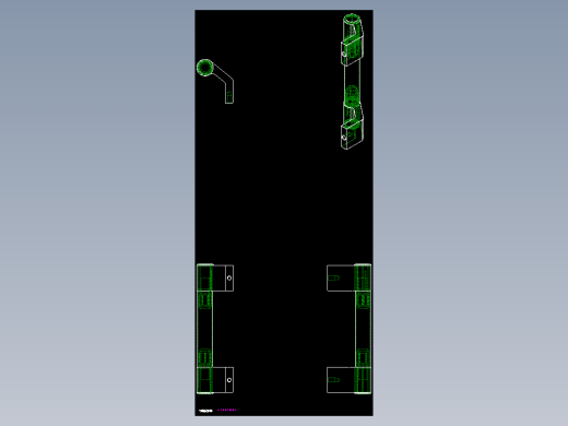 取手(鋁合金)W2-2D多系列多零件图纸模型