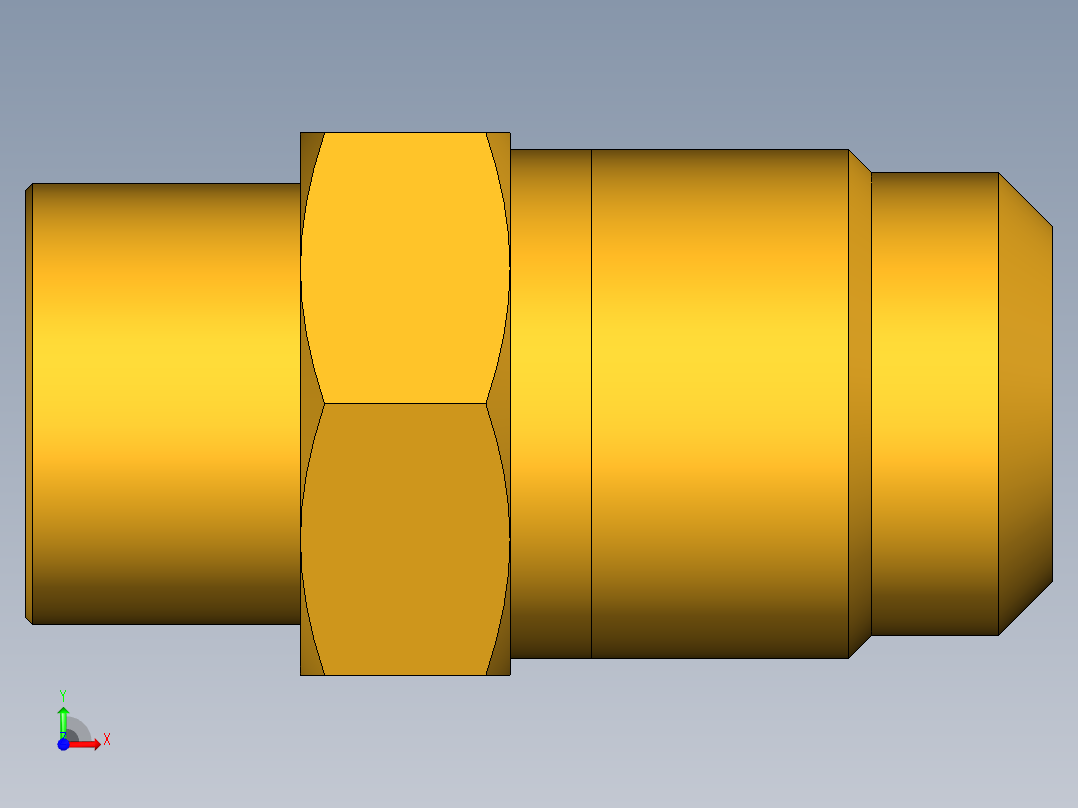 扩口式工业通用硬管接头Flare To Solder 43F-8-8前视图