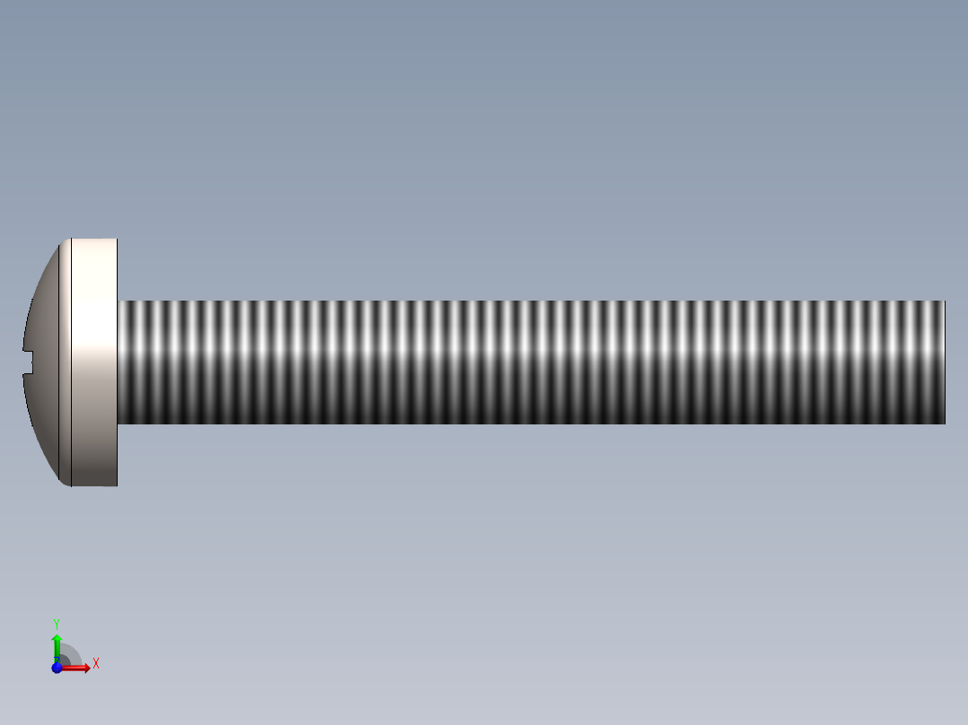 螺丝 M6 十字盘头-M6x40 Screw head.SLDPRT前视图