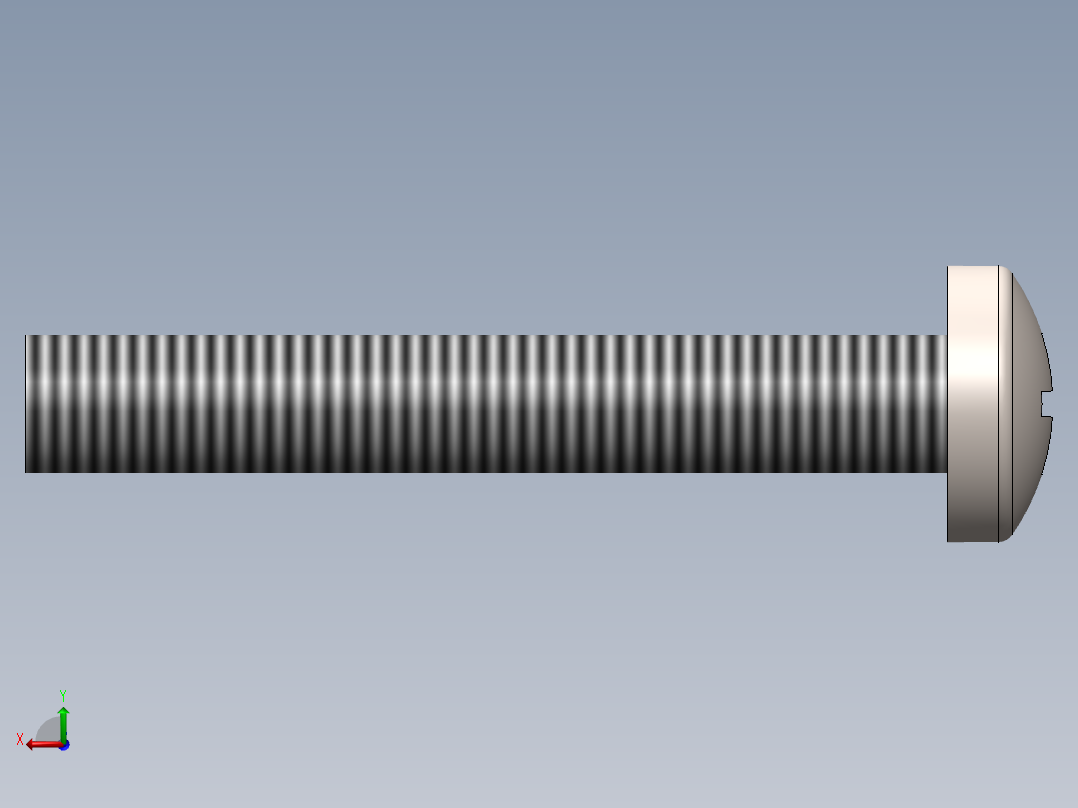 螺丝 M6 十字盘头-M6x40 Screw head.SLDPRT后视图