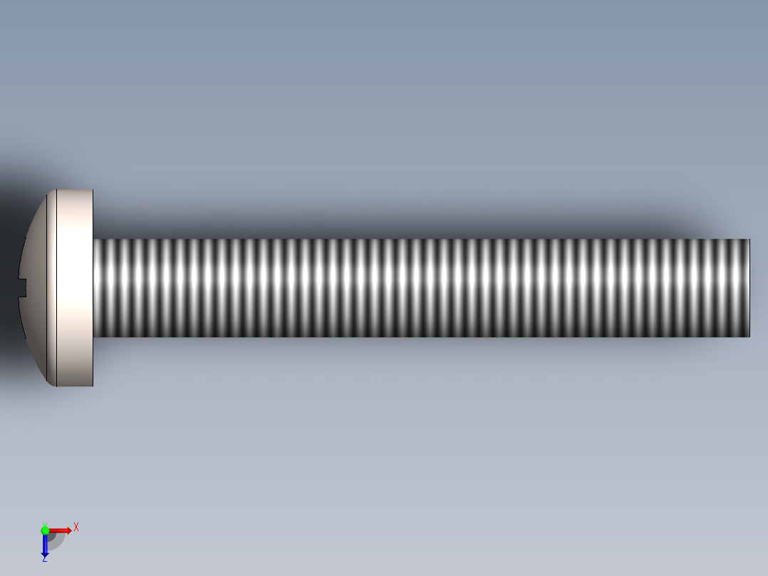 螺丝 M6 十字盘头-M6x40 Screw head.SLDPRT俯视图