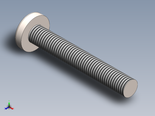 螺丝 M6 十字盘头-M6x40 Screw head.SLDPRT正等轴测缩略图