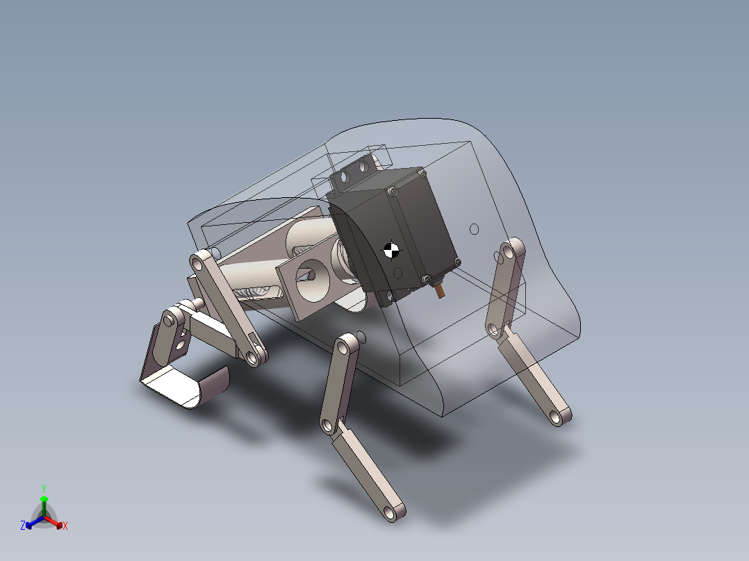仿生青蛙sw21可编辑正等轴测图